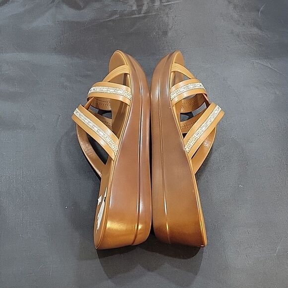 BRAND NEW ITALIAN SHOESMAKERS LOW WEDGE STYLE SLIP-ON SANDAL - Picture 8 of 14